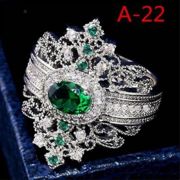 New 925 Silver Crystal Topaz Ring - Picture 2 of 6